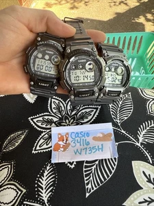 CASIO Vibration Alarm Super Illuminator 3416 W-735H Quartz Digital Men's Watch - Picture 1 of 7