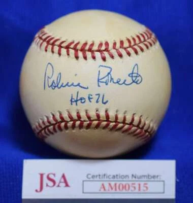 Robin Roberts  HOF 76 JSA COA Autograph National League Signed Baseball 1 - Image 1 of 2
