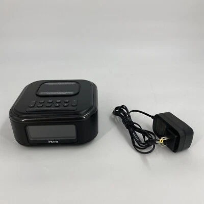 iHome iBTW23 беспроводная зарядка Bluetooth будильник с громкой связью USB работает - Изображение 1 из 4