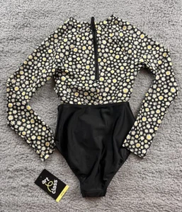 Art Class Girl's Size Medium (8) Floral Printed One Piece Rash Guard Swimsuit - Picture 1 of 6