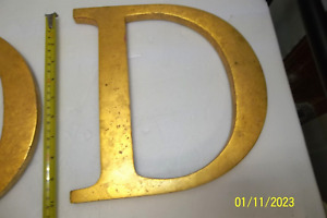10 Inches Tall Cast Resin Letter "D" Industrial Alphabet Sign T-5