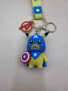 Pokemon Heroes Avengers Retro Keychain Pendant Bag Car Keychain Accessories Gift - Picture 1 of 10