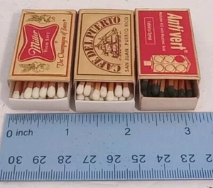 Vintage Verkäufer Muster bedruckbare geprägte Streichholzschachteln Werbung siehe Beschreibung - Bild 1 von 8