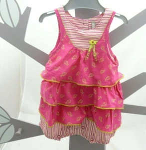 Orchestra combirobe sans manche à volants fuschia motif poissons bébé 3 mois - Picture 1 of 1