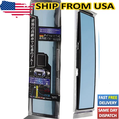 Car 300mm Large Vision Convex Clear Lens Rear View Mirror Wide Angle Anti-Glare - Image 1 of 4