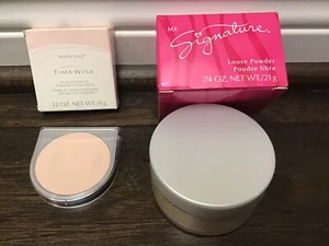 Mary Kay SIGNATURE Loose Powder IVORY 449500 & Time Wise Dual Coverage 0.32 Oz - Picture 1 of 9