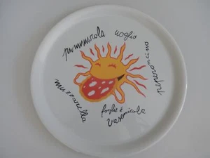 Alessi Pizza Platter Pummaroriella Piatti "Creature Eating Pizza" Design Mint - Picture 1 of 7