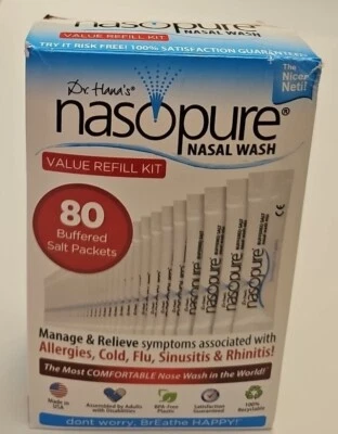 Lavado nasal Nasopur, kit de recarga de valor, 80 unidades caducan 07/2027 Foto 1 de 4