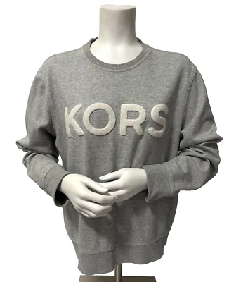 Michael Kors  Women's Grey Crew Neck  Long Sleeve Sweatshirt Sz L - Image 1 of 4