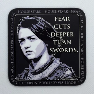 FEAR CUTS DEEPER - Game of Thrones Coaster / Bar Mat - Sturdy, Gloss, Original - Picture 1 of 1