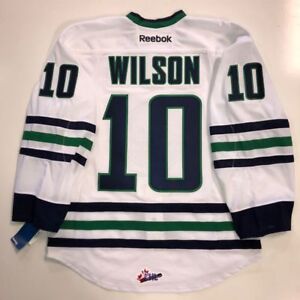 TOM WILSON PLYMOUTH WHALERS WHITE EDGE AUTHENTIC RBK JERSEY WASHINGTON CAPITALS