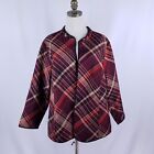 Nwt Catherines Reversible Quilted Jacket Womens Plus Size P3x P26/28w Brown Open