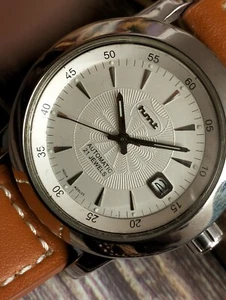 AUTHENTIC HMT ADSL-03 AUTOMATIC RARE WHITE DATE DIAL INDIA MEN'S VINTAGE WATCH - Picture 1 of 23