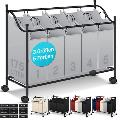 KESSER® Wäschekorb Wäschesammler Wäschesortierer Wäschebox 360° Rollen + Bremse - Bild 1 von 4