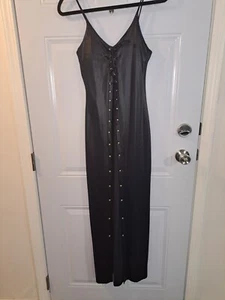 Private Dancer Maxi Lace Up Dress Open Front W/ Thong Lingerie Exotic Dancer - Picture 1 of 5