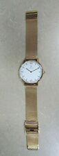 Kapten & Son Campus Stainless Steel Rose Gold Mesh Band White Dial Round Watch 