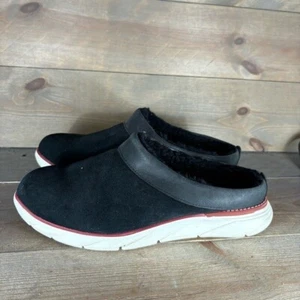 ll bean kennebec womens size 10 shoes black suede shearling lined slippers - Picture 1 of 8
