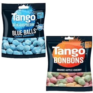 Tango Bonbons Blue Balls Raspberry Fruit Soft Chewy Sweets Candy - Share Bags - Picture 1 of 7