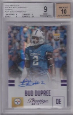 Bud Dupree 2015 Prestige Purple Rookie Autographs /100 Bgs 9/10 - Image 1 of 2