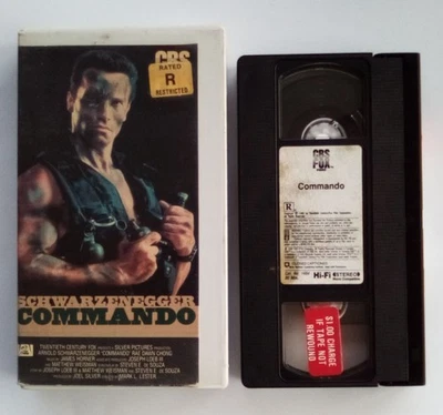 Commando (Used VHS 1985) Arnold Schwarzenegger Alissa Milano Cut Box Great Film! - Image 1 of 4