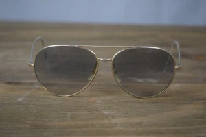 Corning Sonnenbrille Gold Piloten Pilot Doppelsteg graue Gläser Metall - Bild 1 von 8