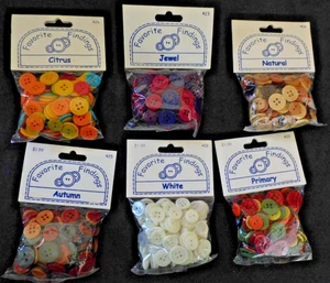 Blumenthal Lansing--FAVORITE FINDINGS--BUTTONS--6 packages-- Assorted Colors - Picture 1 of 7