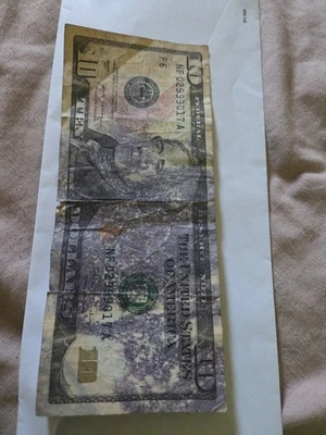 Smeared Ink $10 Bill Error - Image 1 of 4