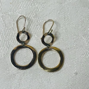 Ippolita Rosé Wavy Hoop Earrings Sterling Silver with 24K  Rose Gold Overlay - Picture 1 of 16