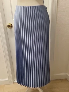J CREW - GWYNETH PLEATED SLIP MIDI SKIRT LIGHT BLUE Sz S NWT - Picture 1 of 10
