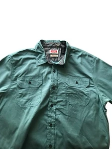 Wrangler Flex For Comfort Shirt Men Short Sleeve Button Down Casual Size Large - Picture 1 of 5