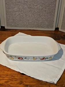 Corelle Coordinates CHUTNEY Casserole Baking Pan Dish 9x13 Fruit Apple Grapes - Picture 1 of 8