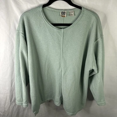 Vintage Basic Editions Women’s Long Sleeve Shirt Size 2XL Green Pullover - Image 1 of 4