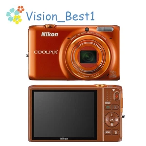 Nikon Coolpix S6500 Digital Camera 16MP 12X Optical Zoom Orange Date/Time Stamp - Picture 1 of 10