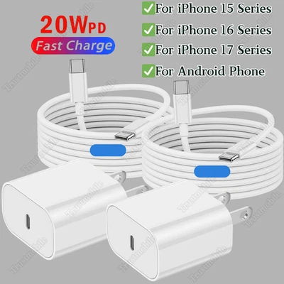 USB C To USB C Fast Charger Cable For Samsung S25 24 23 22 PD 20W Type C Adapter - Image 1 of 4