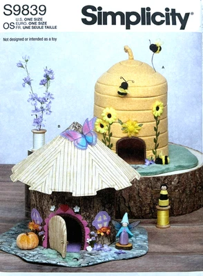 Simplicity Pattern S9839 Fabric Critter Houses & Peg Doll Accessories - Image 1 of 2