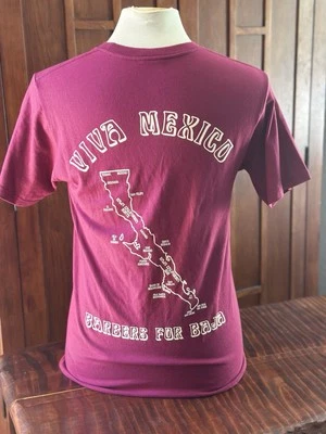 Stussy Men’s Small Berry Short Sleeve  "Barbers For Baja" T-shirt - Image 1 of 4