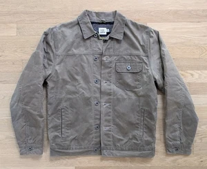 Flint And Tinder Wool Lined Waxed Trucker Jacket Medium Field Tan Huckberry USA - Picture 1 of 14