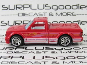 Hot Wheels 1:64 LOOSE Red 1991 GMC SYCLONE Pickup Custom Swap w/Real Riders C - Picture 1 of 9