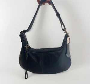 RAR Vintage Coach Soho Y2K schwarze Schultertasche Nylon Leder echt D3K-6671 - Bild 1 von 24