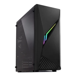 Raven ATX Mid Tower PC Case, RGB Lighting Strip w/Control Button, Tempered Gl... - Picture 1 of 9
