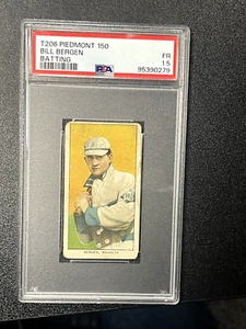 T206 Piedmont Bill Bergen (Batting) PSA 1.5 FR - Brooklyn - Picture 1 of 2
