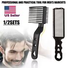 Men Styling Tool Curved Comb Flat Top Comb Salon Ergonomic Barber Fade Combs USA