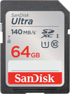 SanDisk Ultra 64GB SDXC 140MB/s - Scheda di Memoria, con velocità fino a - Immagine 1 di 4
