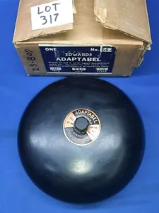 Edwards Adaptable Negro No. Vintage NOS 8" Campana de alarma eléctrica 562 de los años 40 - Imagen 1 de 8