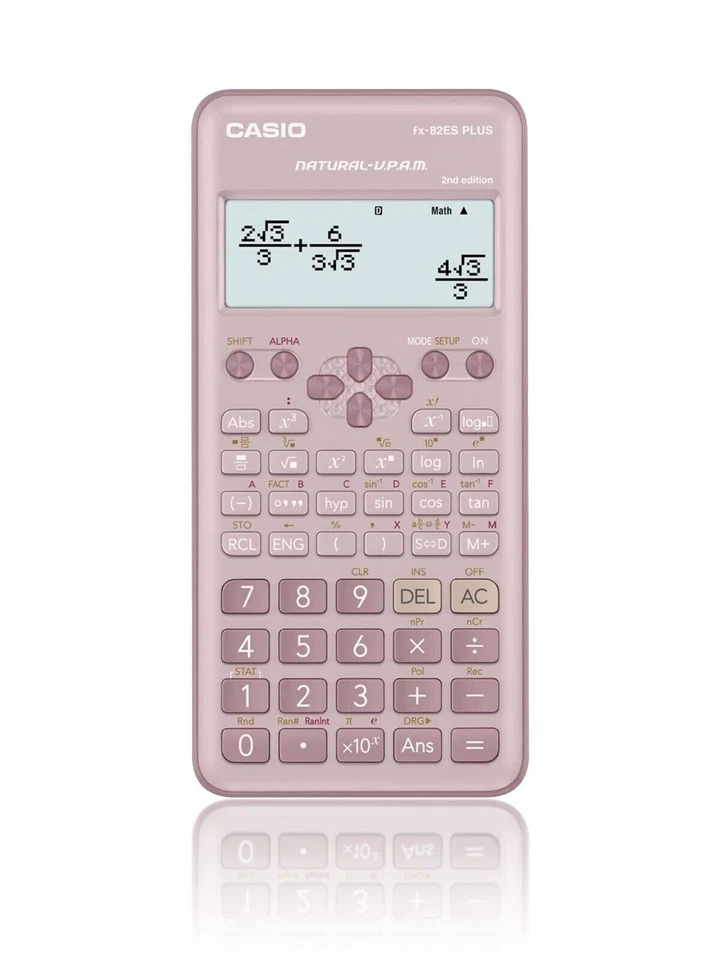 Casio FX-82ES Plus Pink 2nd Gen Non-Programmable Scientific Calculator new - Image 1 of 4