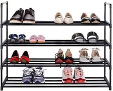 4-Tier Stackable Shoe Rack Shoes Tower Standing Shelves Storage Organiser 16Pair