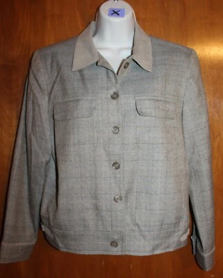 CHAQUETA/BLAZER NORTON McNAUGHTON Petite 10P (beige abotonada; forrada) usada en excelente estado Foto 1 de 2