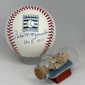 Bill Mazeroski signed Rawlings HOF Logo Baseball JSA COA Inscribed Auto A3811 - Picture 1 of 1