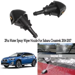 Spray Wiper Nozzle For Subaru Crosstrek 2014-17 2Pcs Front Windshield Washer Jet - Picture 1 of 10