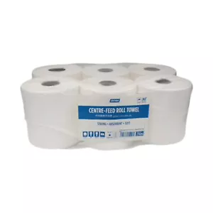 Extra Hygiene Centre-feed Pull Perforated Paper Towel Tissue 300m x 6 Rolls - Picture 1 of 3